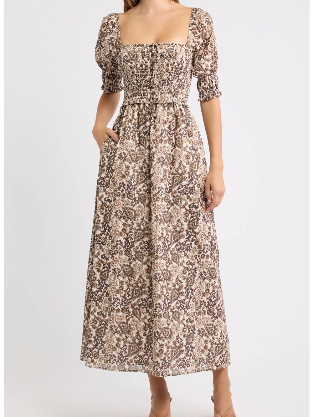 Hill House Malene Nap Dress- Paisley Floral Block
